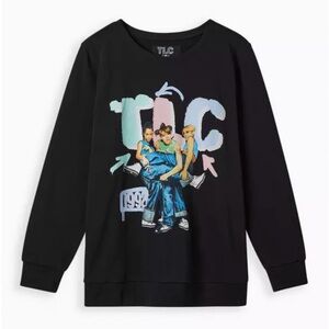 TLC Black Graphic Sweatshirt - 1X